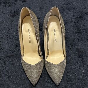 Sarah Flint Glittering Gunmetal Gold Heels
